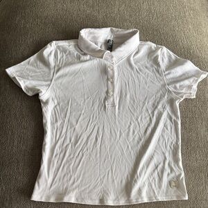 Vuori White RibShort Sleeve Polo Top